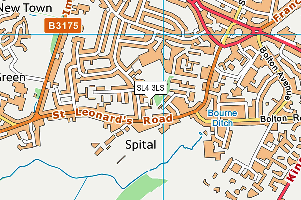 SL4 3LS map - OS VectorMap District (Ordnance Survey)
