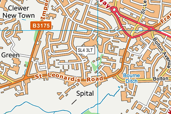 SL4 3LT map - OS VectorMap District (Ordnance Survey)
