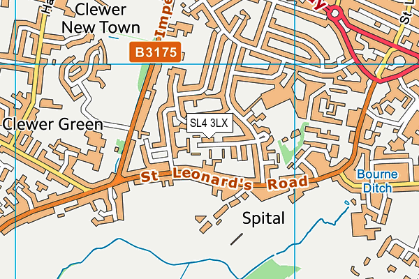 SL4 3LX map - OS VectorMap District (Ordnance Survey)