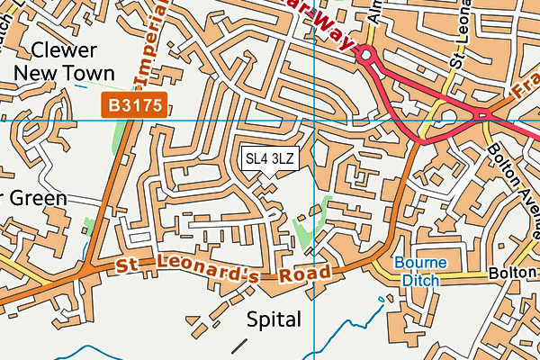 SL4 3LZ map - OS VectorMap District (Ordnance Survey)