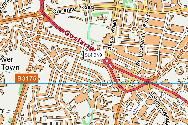 SL4 3NX map - OS VectorMap District (Ordnance Survey)