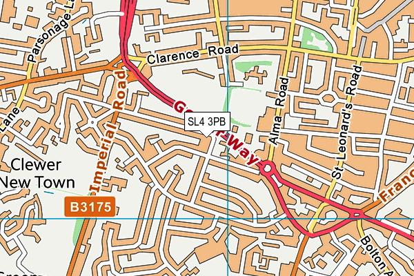 SL4 3PB map - OS VectorMap District (Ordnance Survey)