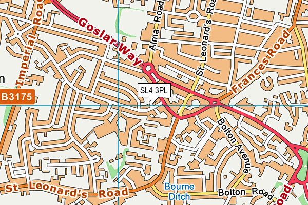 SL4 3PL map - OS VectorMap District (Ordnance Survey)