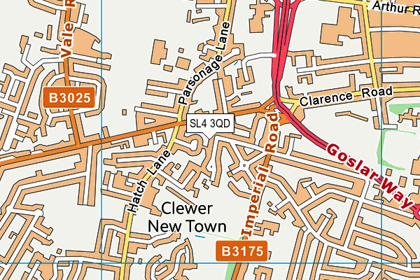 SL4 3QD map - OS VectorMap District (Ordnance Survey)