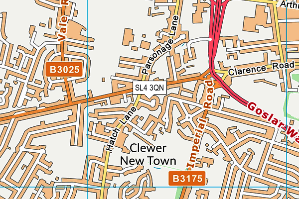 SL4 3QN map - OS VectorMap District (Ordnance Survey)