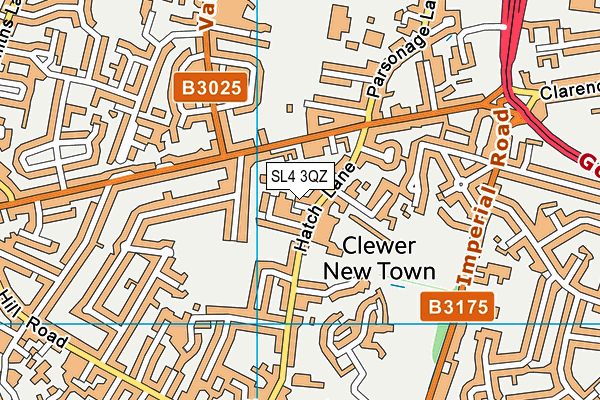 SL4 3QZ map - OS VectorMap District (Ordnance Survey)