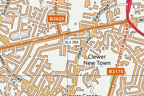 SL4 3RA map - OS VectorMap District (Ordnance Survey)