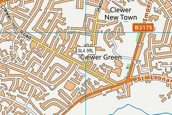 Clewer Green CofE First School map (SL4 3RL) - OS VectorMap District (Ordnance Survey)