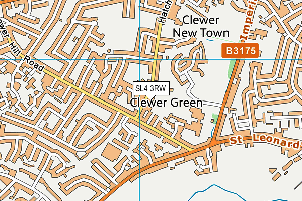 SL4 3RW map - OS VectorMap District (Ordnance Survey)