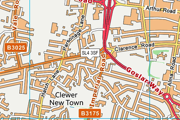 SL4 3SF map - OS VectorMap District (Ordnance Survey)