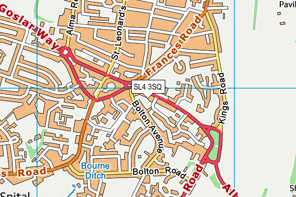 SL4 3SQ map - OS VectorMap District (Ordnance Survey)
