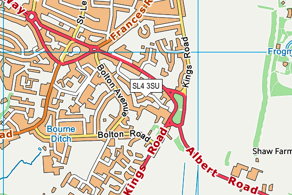 SL4 3SU map - OS VectorMap District (Ordnance Survey)