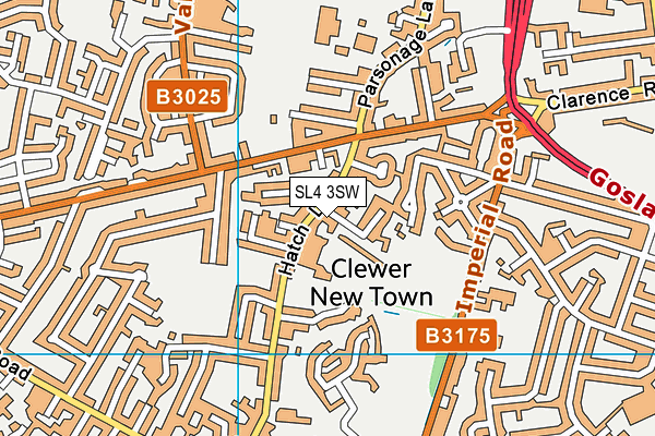 SL4 3SW map - OS VectorMap District (Ordnance Survey)