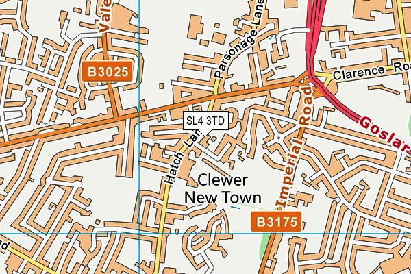 SL4 3TD map - OS VectorMap District (Ordnance Survey)