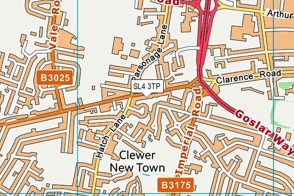 SL4 3TP map - OS VectorMap District (Ordnance Survey)