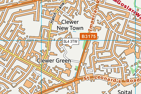 SL4 3TW map - OS VectorMap District (Ordnance Survey)