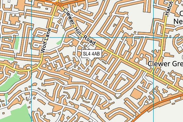 SL4 4AB map - OS VectorMap District (Ordnance Survey)