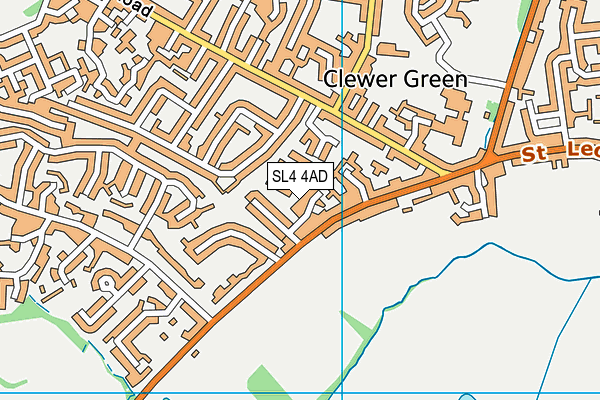 SL4 4AD map - OS VectorMap District (Ordnance Survey)