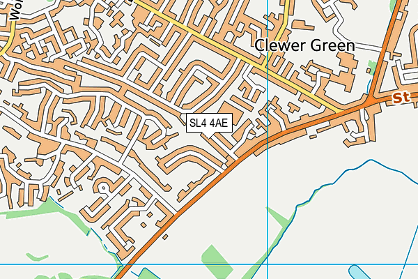 SL4 4AE map - OS VectorMap District (Ordnance Survey)