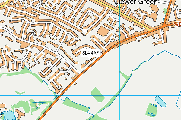 SL4 4AF map - OS VectorMap District (Ordnance Survey)
