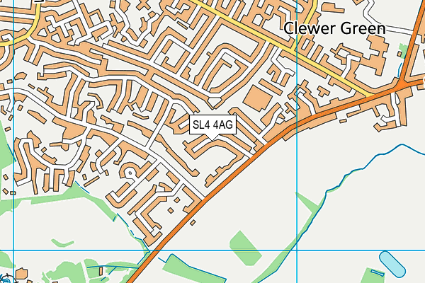 SL4 4AG map - OS VectorMap District (Ordnance Survey)