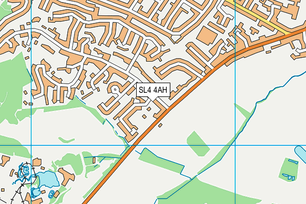 SL4 4AH map - OS VectorMap District (Ordnance Survey)