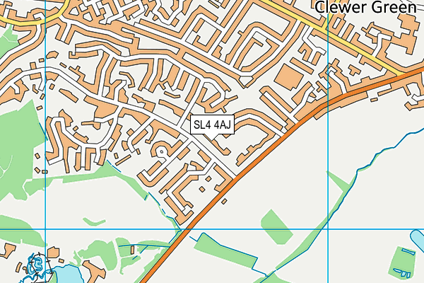 SL4 4AJ map - OS VectorMap District (Ordnance Survey)