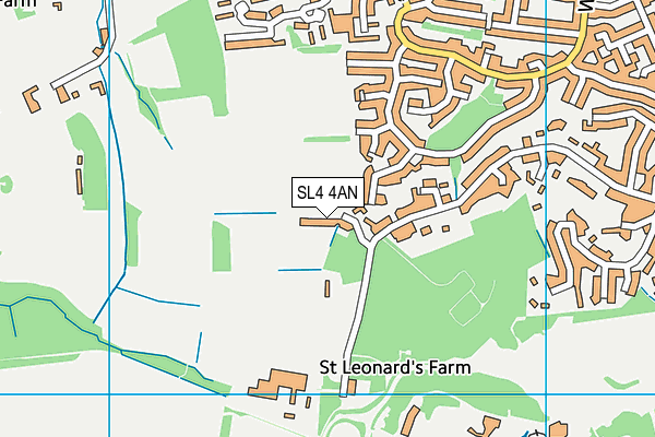 SL4 4AN map - OS VectorMap District (Ordnance Survey)
