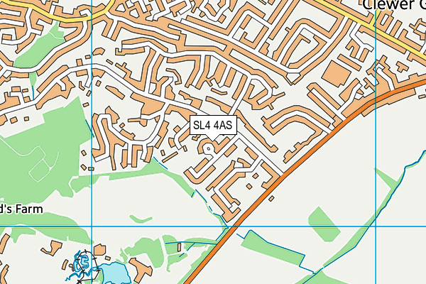 SL4 4AS map - OS VectorMap District (Ordnance Survey)