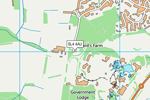 SL4 4AU map - OS VectorMap District (Ordnance Survey)