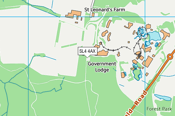 SL4 4AX map - OS VectorMap District (Ordnance Survey)