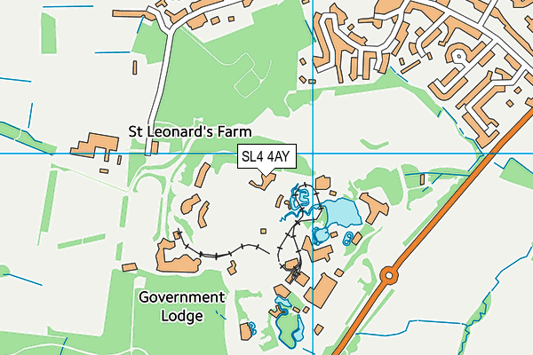 SL4 4AY map - OS VectorMap District (Ordnance Survey)