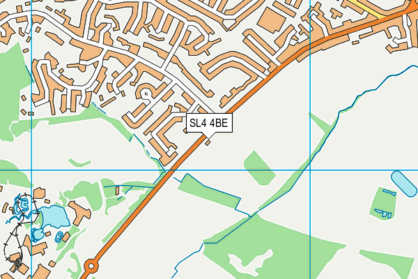 SL4 4BE map - OS VectorMap District (Ordnance Survey)