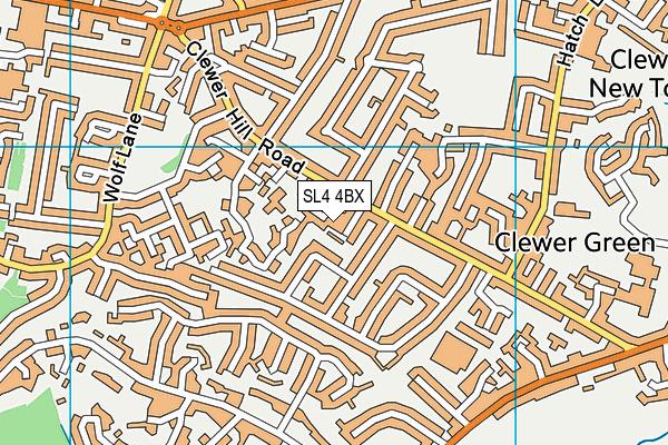 SL4 4BX map - OS VectorMap District (Ordnance Survey)