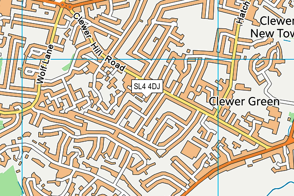 SL4 4DJ map - OS VectorMap District (Ordnance Survey)