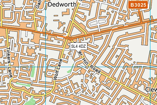 SL4 4DZ map - OS VectorMap District (Ordnance Survey)