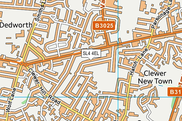 SL4 4EL map - OS VectorMap District (Ordnance Survey)