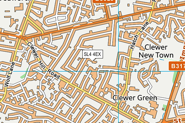 SL4 4EX map - OS VectorMap District (Ordnance Survey)