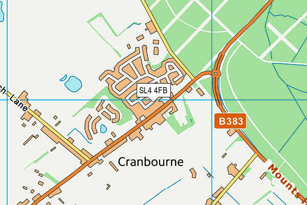 SL4 4FB map - OS VectorMap District (Ordnance Survey)