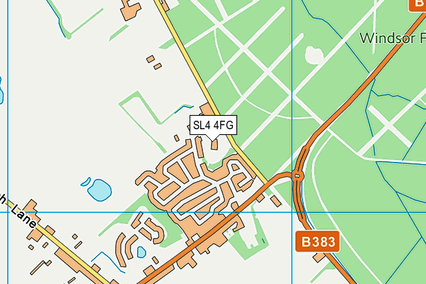 SL4 4FG map - OS VectorMap District (Ordnance Survey)