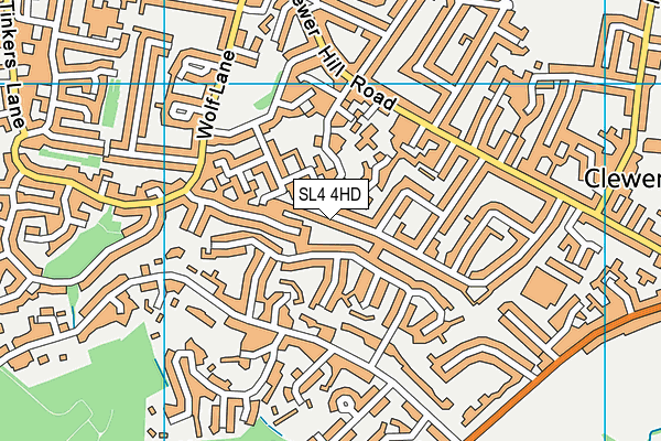 SL4 4HD map - OS VectorMap District (Ordnance Survey)