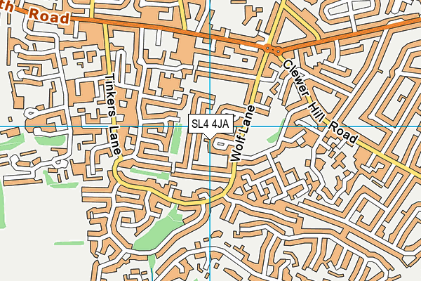 SL4 4JA map - OS VectorMap District (Ordnance Survey)