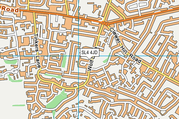 SL4 4JD map - OS VectorMap District (Ordnance Survey)