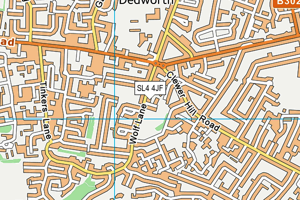 SL4 4JF map - OS VectorMap District (Ordnance Survey)