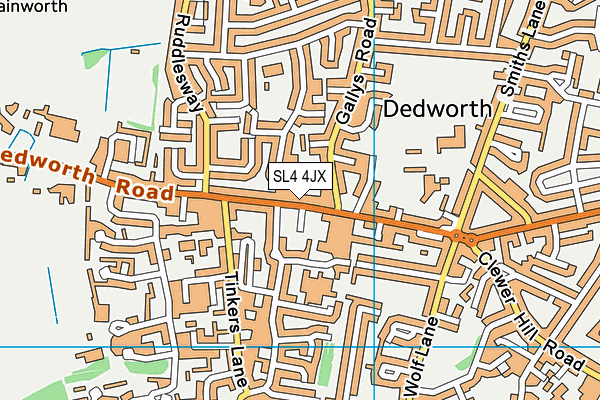 SL4 4JX map - OS VectorMap District (Ordnance Survey)