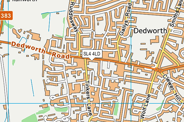 SL4 4LD map - OS VectorMap District (Ordnance Survey)