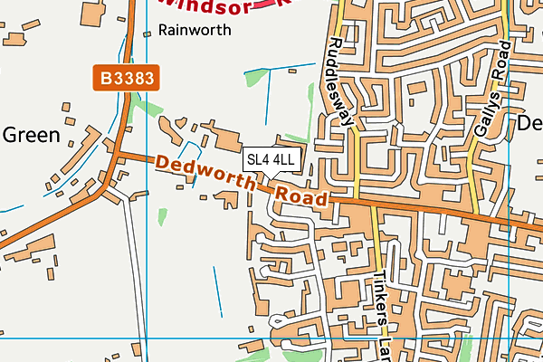 SL4 4LL map - OS VectorMap District (Ordnance Survey)