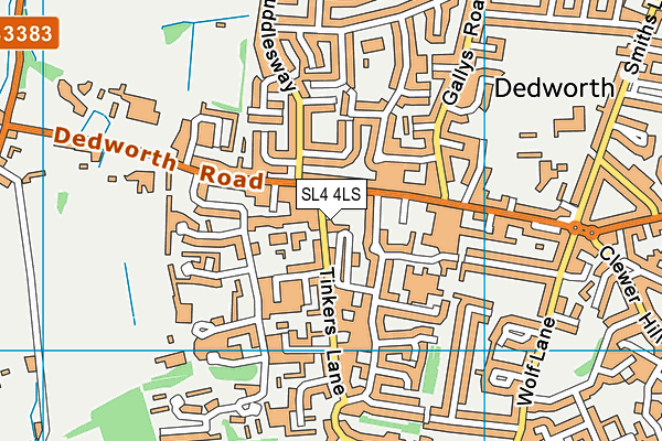 SL4 4LS map - OS VectorMap District (Ordnance Survey)
