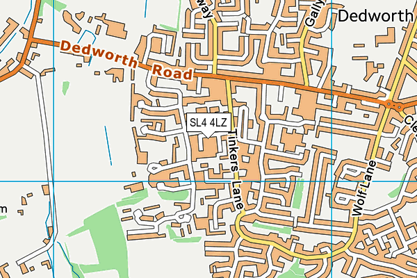 SL4 4LZ map - OS VectorMap District (Ordnance Survey)