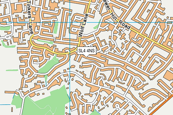 SL4 4NS map - OS VectorMap District (Ordnance Survey)